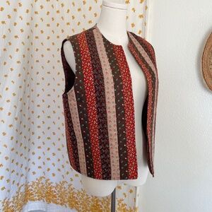 Handmade Patchwork Quilted Vest Boho M/L